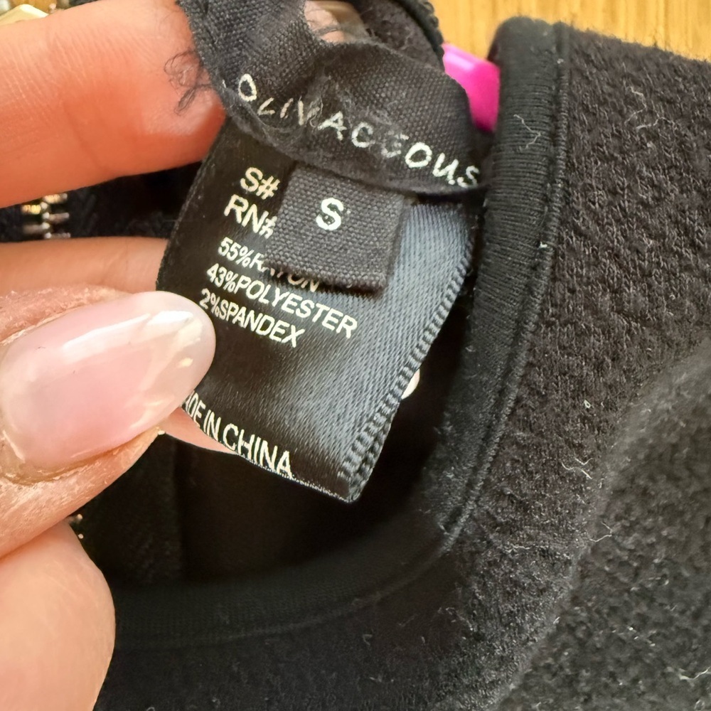 Black Cold Shoulder Long Sleeve Bodycon Mini Dress Small Bloomingdale’s - Picture 5 of 5